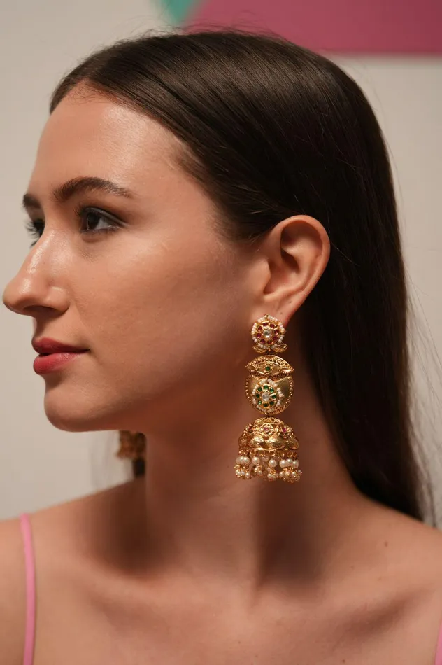 Sone Pe Suhaga Big Gold Jhumkas Sone Pe Suhaga Collection Attrangi PreStyled Sets