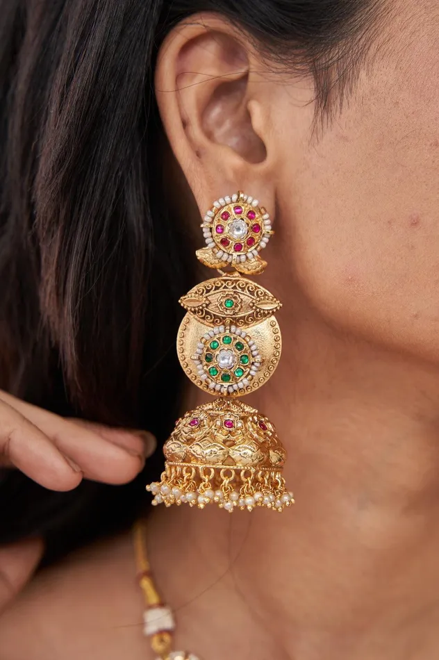 Sone Pe Suhaga Big Gold Jhumkas Sone Pe Suhaga Collection Attrangi PreStyled Sets