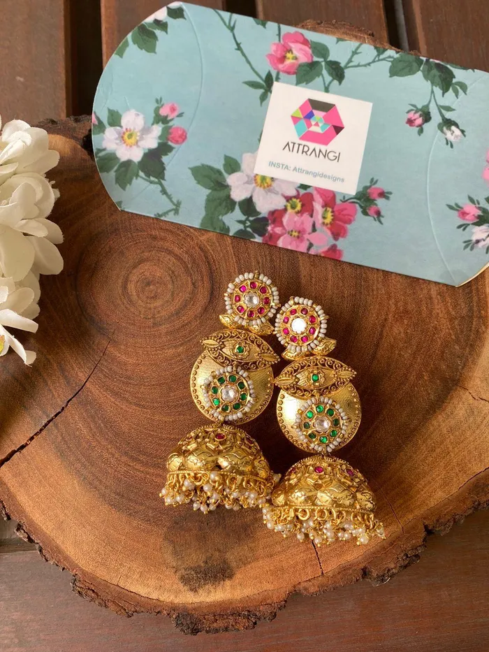 Sone Pe Suhaga Big Gold Jhumkas Sone Pe Suhaga Collection Attrangi PreStyled Sets