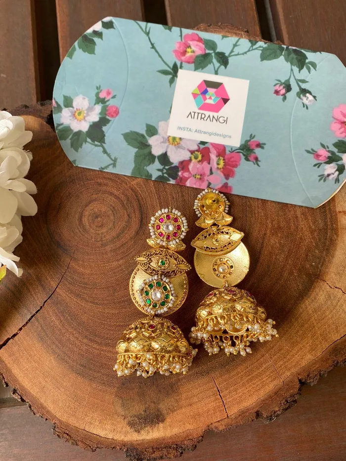 Sone Pe Suhaga Big Gold Jhumkas Sone Pe Suhaga Collection Attrangi PreStyled Sets