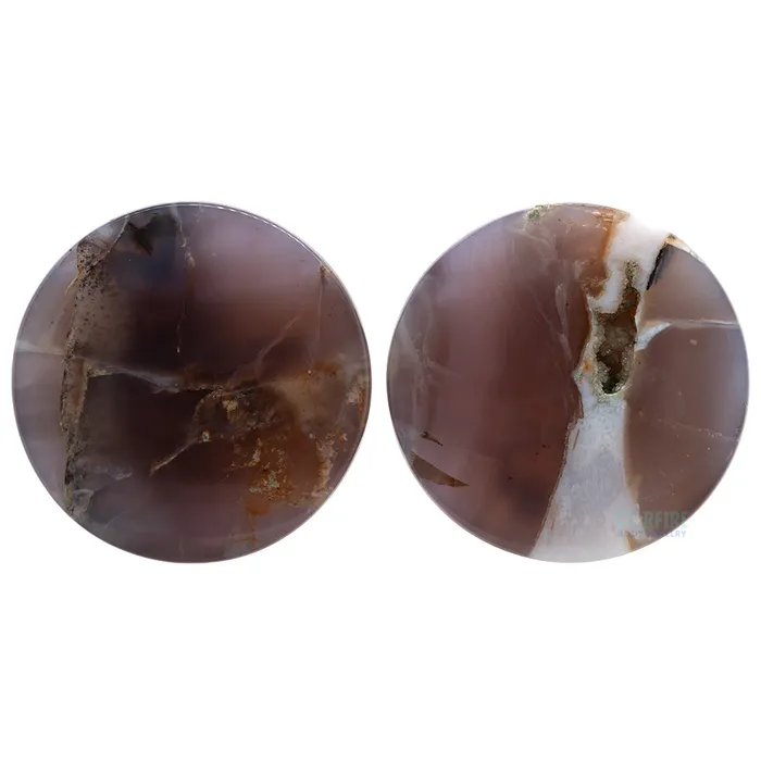 Stone Plugs Purple Chalcedony Grit Lapidary Rings