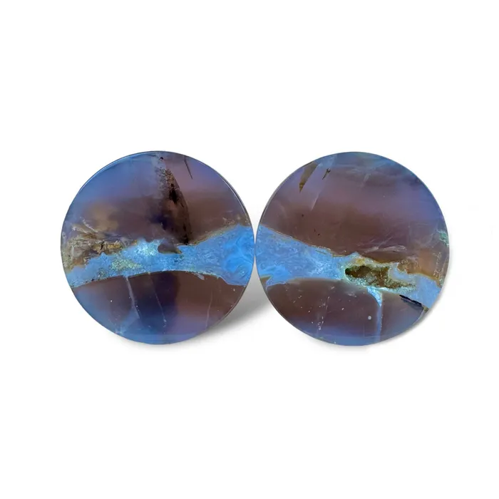 Stone Plugs Purple Chalcedony Grit Lapidary Rings