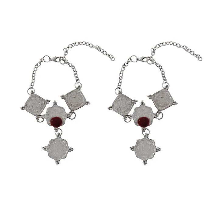 Teejh Earrings Teejh Manimudra Coin Anklet