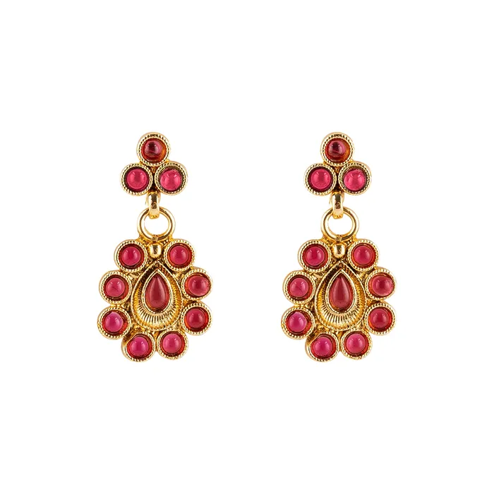 Teejh Necklaces Teejh Aishani Ruby Gold Necklace Set