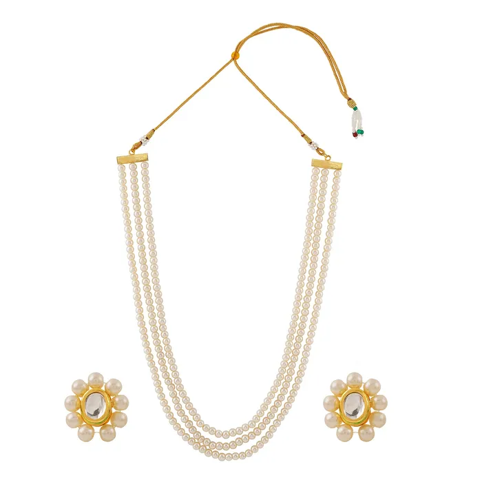 Teejh Nithila Pearl Beaded Necklace Set Teejh Necklaces