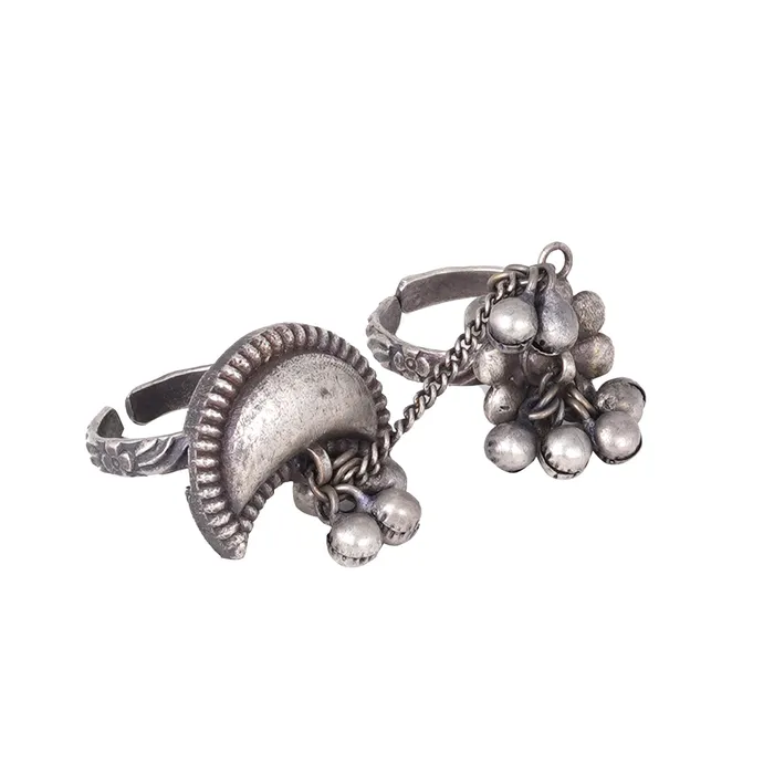 Teejh Rings Teejh Kamakshi Silver Oxidised Jewelry Gift Set Teejh Rings Teejh Kamakshi Silver Oxidised Jewelry Gift Set