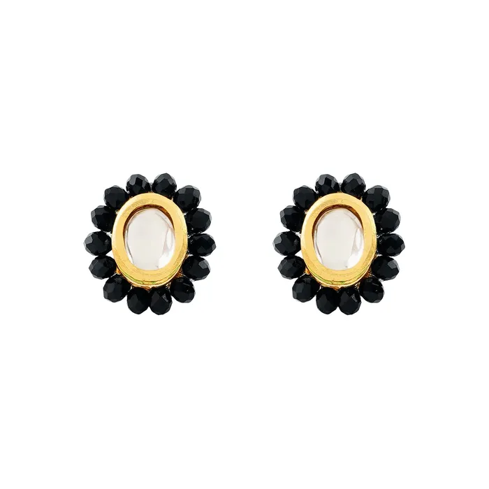 Teejh Teejh Anmol White and Black beaded Necklace set Necklaces