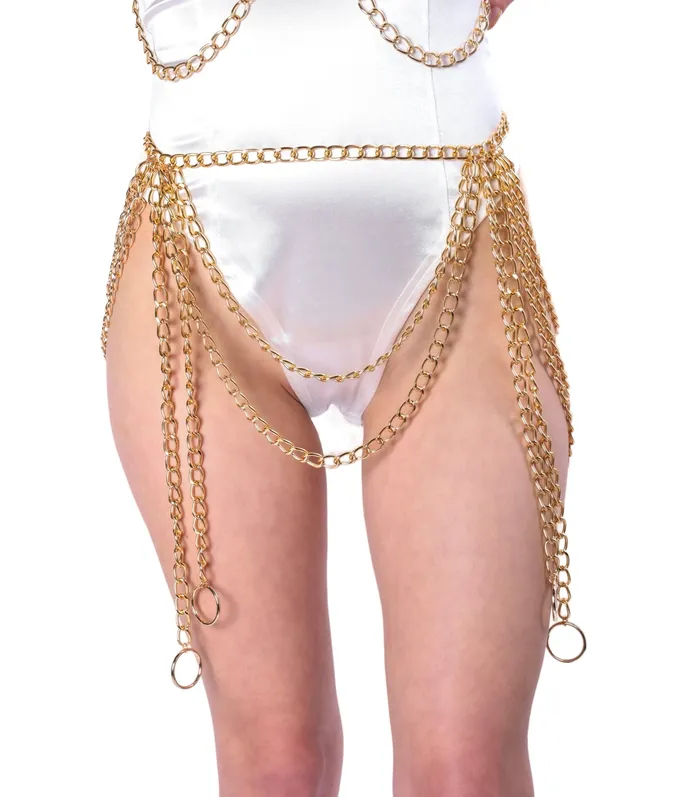 THE LUMI SHOP Earrings Sun Gold Hoop Chain Belt