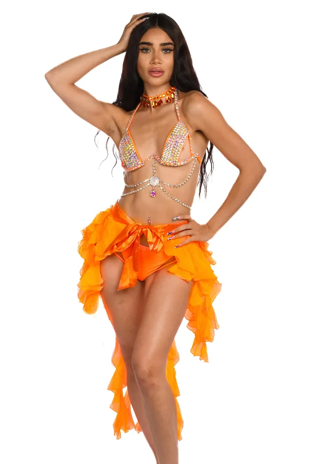 THE LUMI SHOP FULL OUTFIT Orange Crush Earrings