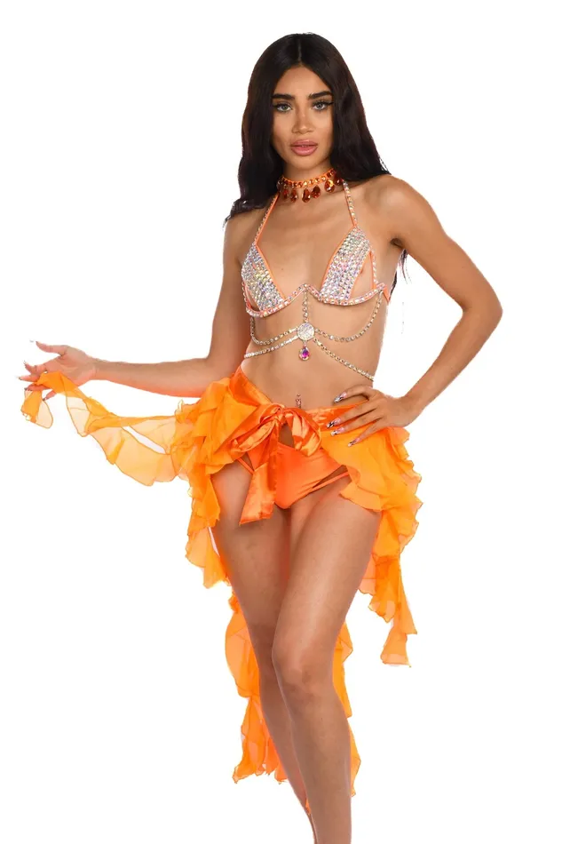 THE LUMI SHOP FULL OUTFIT Orange Crush Earrings THE LUMI SHOP FULL OUTFIT Orange Crush Earrings