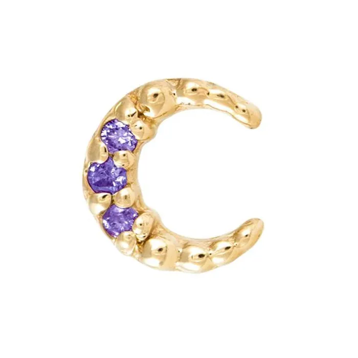 threadless Coven Pin in Gold with Gemstones Tawapa Earrings