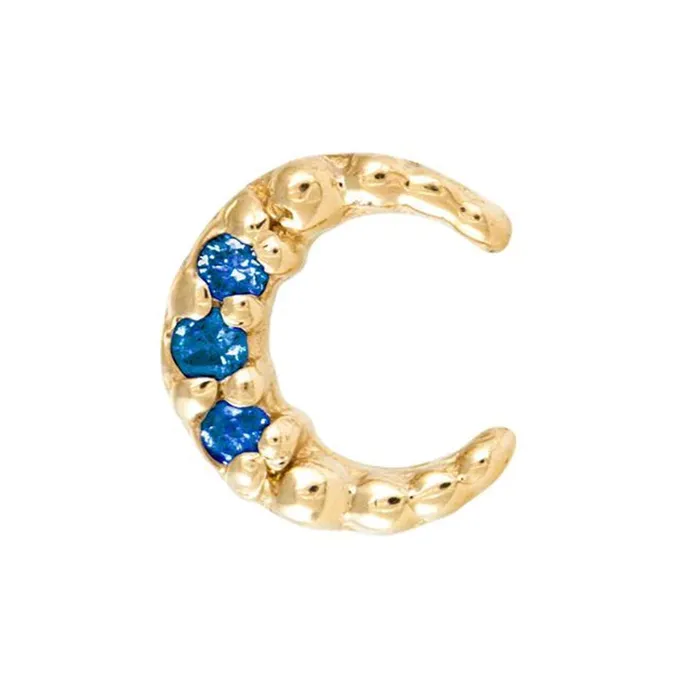 threadless Coven Pin in Gold with Gemstones Tawapa Earrings