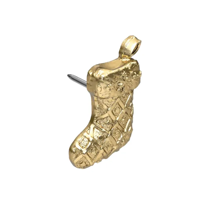 threadless Stocking End in Gold Anatometal Earrings