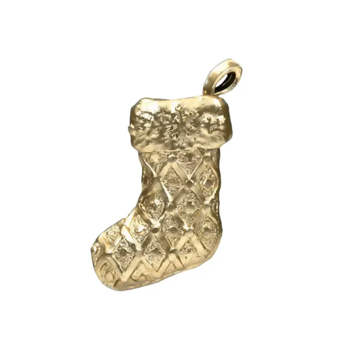 threadless Stocking End in Gold Anatometal Earrings