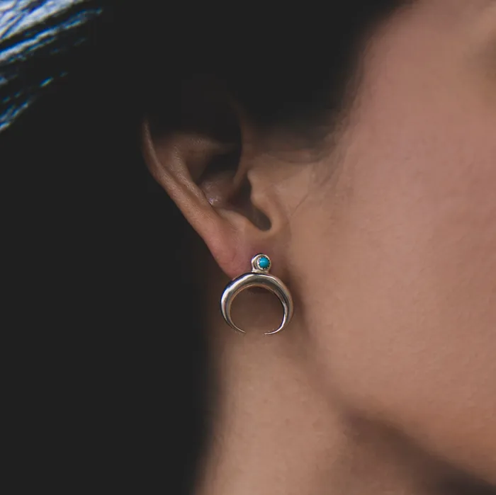 Turquoise Skies Earrings Desert Blossom Tomatera Naja Stud Earrings