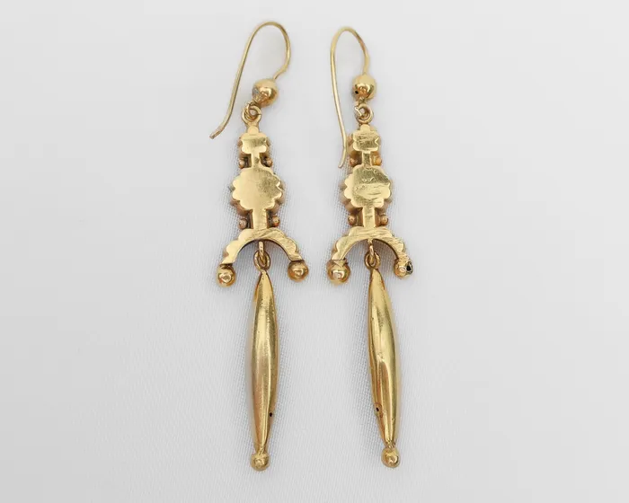 Victorian 9KT Gold Embossed Earrings Isadoras A Earrings Victorian 9KT Gold Embossed Earrings Isadoras A Earrings