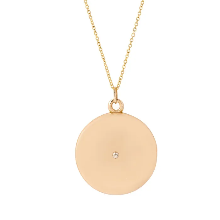 Victorian Diamond and 14K Gold Locket Antique Necklaces