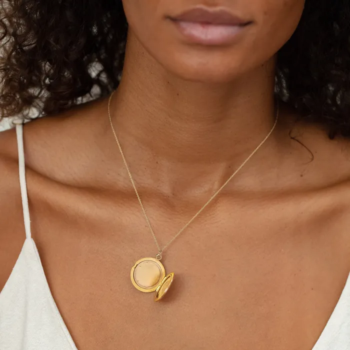 Victorian Diamond and 14K Gold Locket Antique Necklaces
