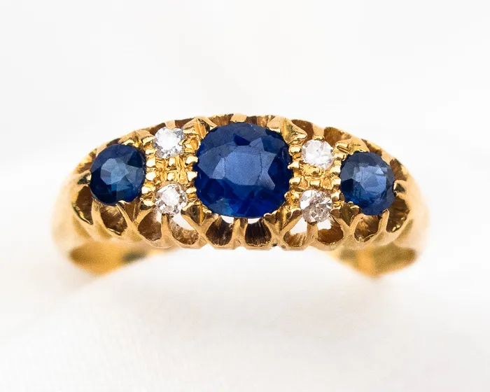 Victorian Sapphire Diamond Ring Isadoras A Rings