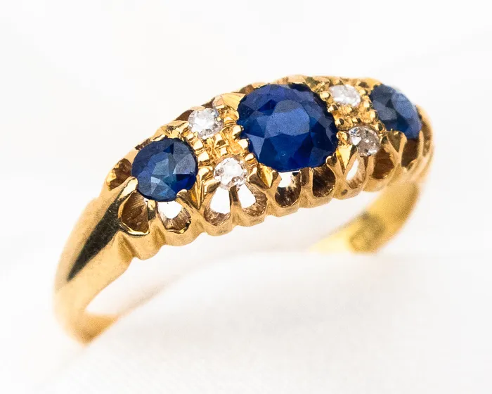 Victorian Sapphire Diamond Ring Isadoras A Rings