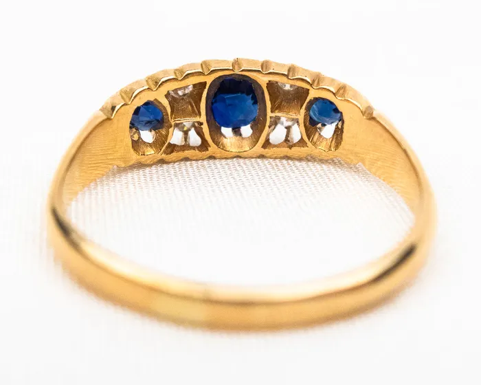 Victorian Sapphire Diamond Ring Isadoras A Rings
