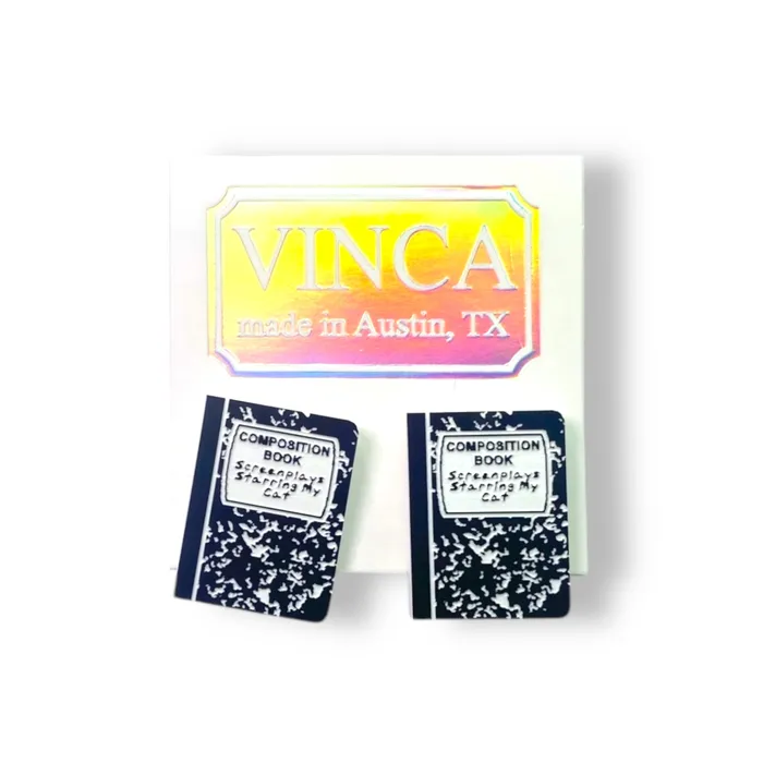 VincaUSA Earrings Composition Notebook Earrings