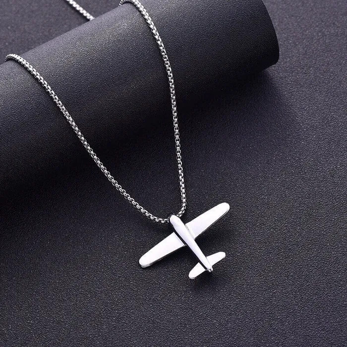 Vintage Airplane Necklace worldnetgifts Necklaces