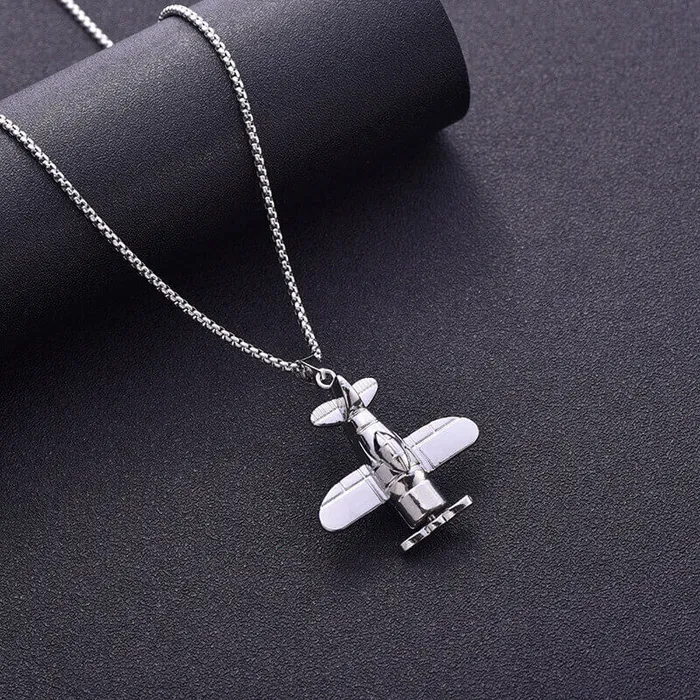 Vintage Airplane Necklace worldnetgifts Necklaces