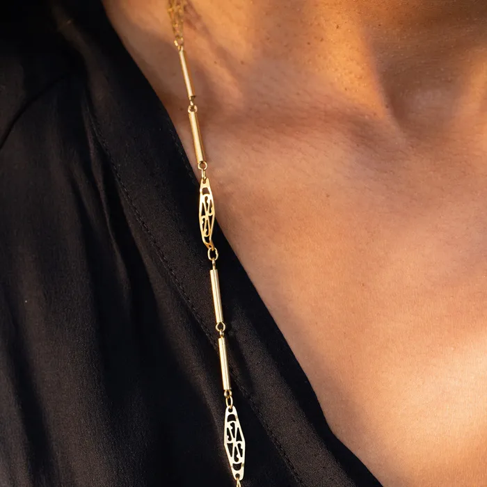 Vintage PreStyled Sets Italian Fancy Link 18K Gold 40 Chain