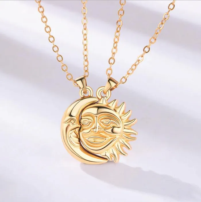 worldnetgifts Sun and Moon BFF Necklaces Necklaces