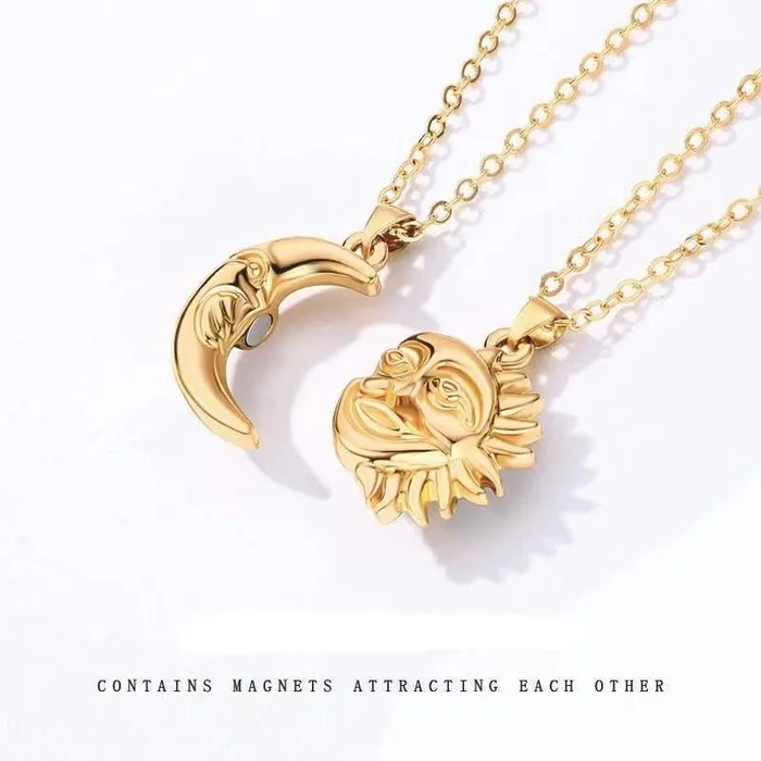 worldnetgifts Sun and Moon BFF Necklaces Necklaces