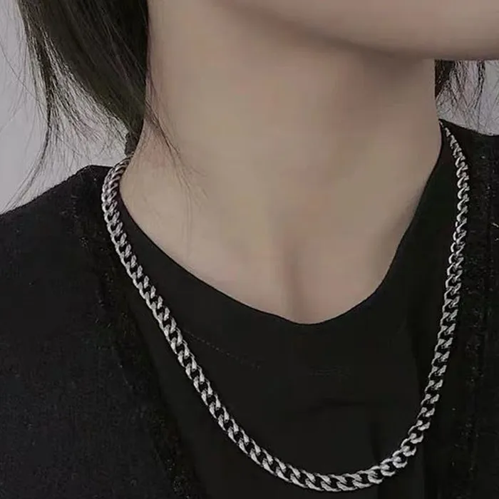 01 Necklaces N2050 Silver 20 Chain Necklace