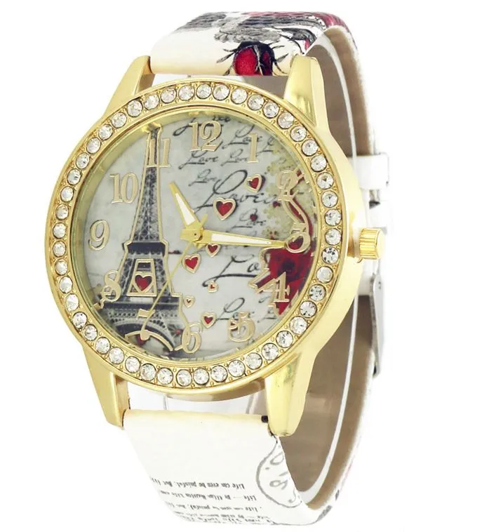 01 Watches W480 White Paris Collection Quartz Watch