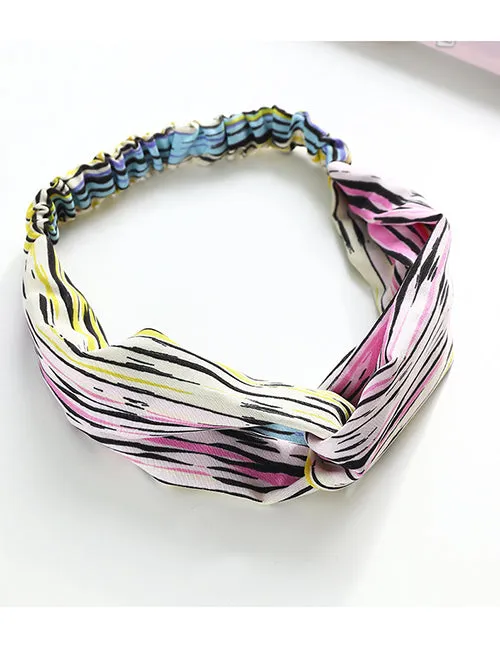 02 H207 Multi Color Stripes Hair Band Rings
