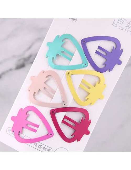 02 Necklaces L202 Colorful Strawberry Hair Clips Pack of 6
