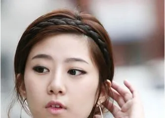 02 Rings H189 Black Hair Woven Hair Band