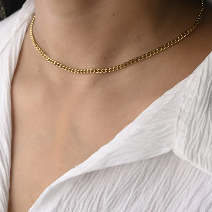 14K GoldFilled 2mm Cuban Chain Necklace Jewelvers Necklaces