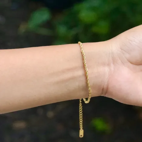 18K GoldFilled 2mm Rope Bracelet Jewelvers Bracelets 18K GoldFilled 2mm Rope Bracelet Jewelvers Bracelets