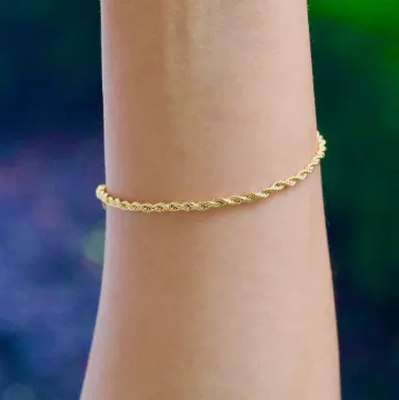 18K GoldFilled 2mm Rope Bracelet Jewelvers Bracelets 18K GoldFilled 2mm Rope Bracelet Jewelvers Bracelets