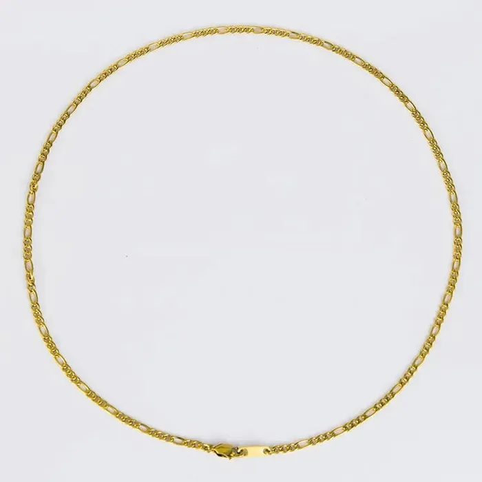 18K GoldFilled 3mm Figaro Necklace Jewelvers Necklaces