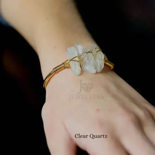18K GoldFilled Healing Crystal Bangle Bracelet Jewelvers Bracelets 18K GoldFilled Healing Crystal Bangle Bracelet Jewelvers Bracelets
