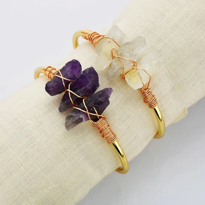 18K GoldFilled Healing Crystal Bangle Bracelet Jewelvers Bracelets 18K GoldFilled Healing Crystal Bangle Bracelet Jewelvers Bracelets