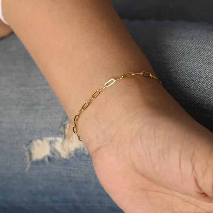 18K GoldFilled Link Chain Bracelet for Women Jewelvers Bracelets