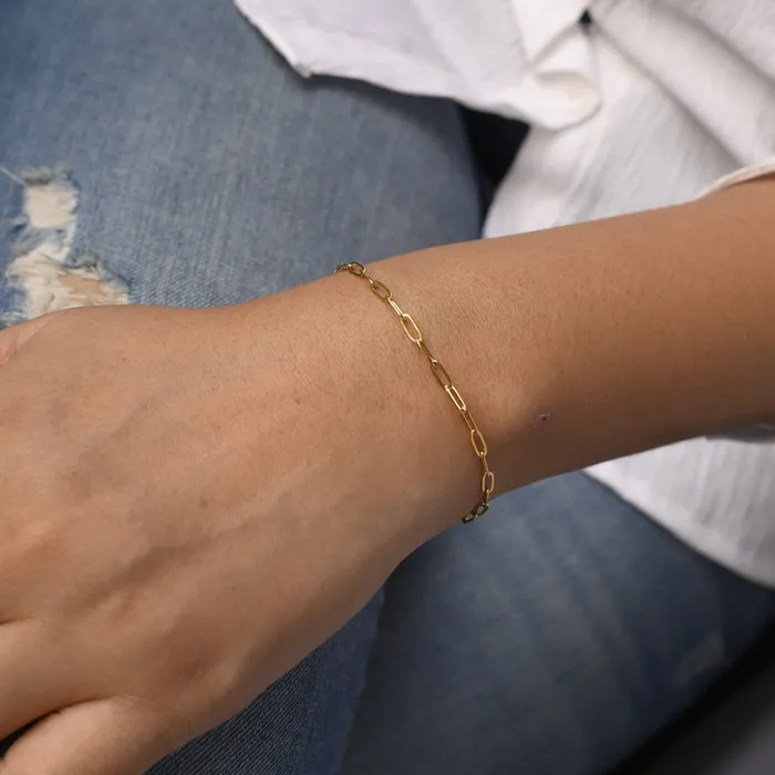 18K GoldFilled Link Chain Bracelet for Women Jewelvers Bracelets