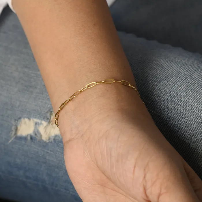 18K GoldFilled Link Chain Bracelet for Women Jewelvers Bracelets