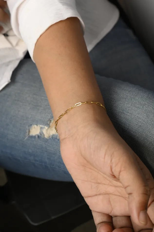 18K GoldFilled Link Chain Bracelet for Women Jewelvers Bracelets