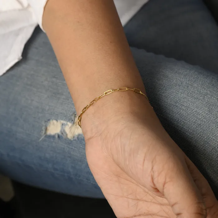 18K GoldFilled Link Chain Bracelet for Women Jewelvers Bracelets