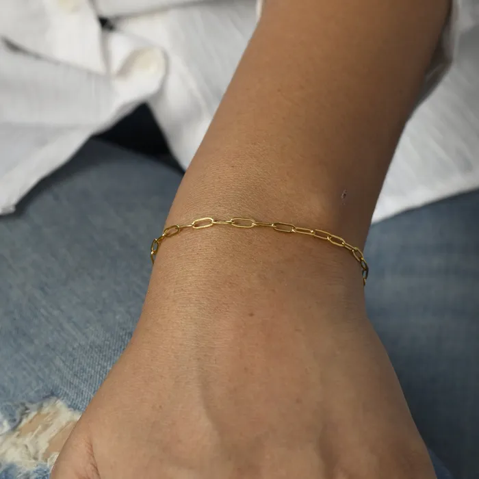 18K GoldFilled Link Chain Bracelet for Women Jewelvers Bracelets