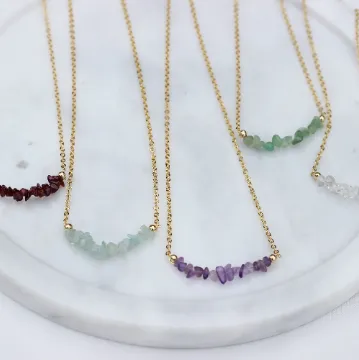 18K GoldFilled Natural Healing Crystal Necklace Jewelvers Necklaces 18K GoldFilled Natural Healing Crystal Necklace Jewelvers Necklaces