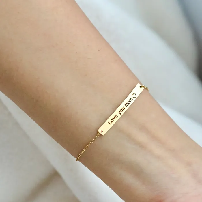 18K GoldFilled Personalized Name Bracelet Customized Engraved Name Plate Bracelet Jewelvers Bracelets 18K GoldFilled Personalized Name Bracelet Customized Engraved Name Plate Bracelet Jewelvers Bracelets